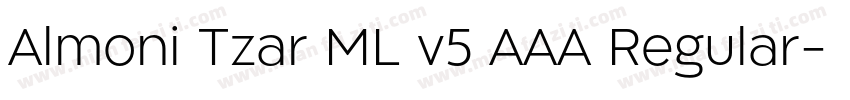 Almoni Tzar ML v5 AAA Regular字体转换